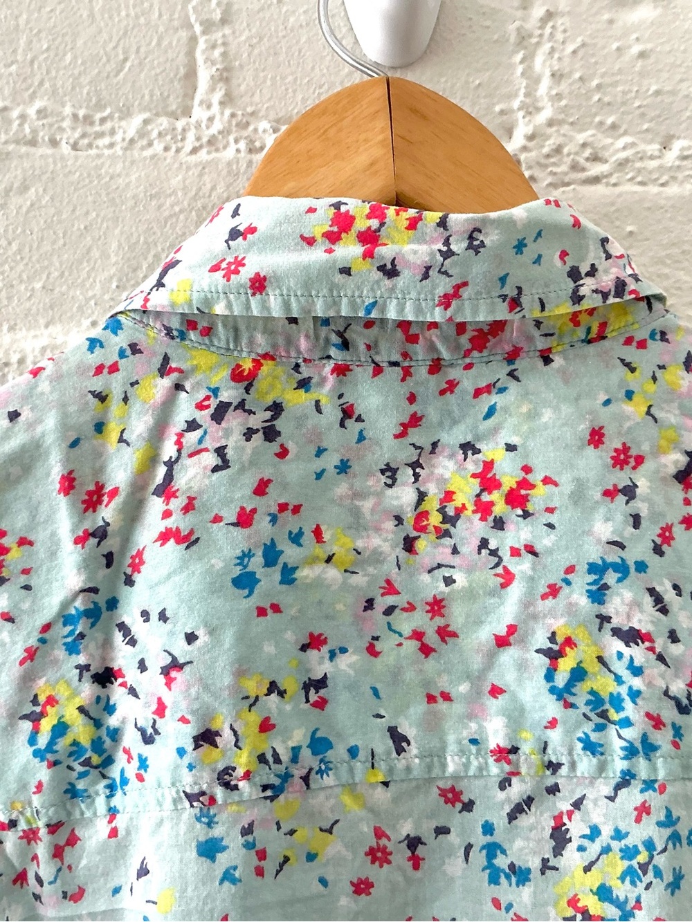 Boden Floral Button Front Shirt Sienna Colorful Ditsy Print Cotton Blouse US 6 - Picture 10 of 11